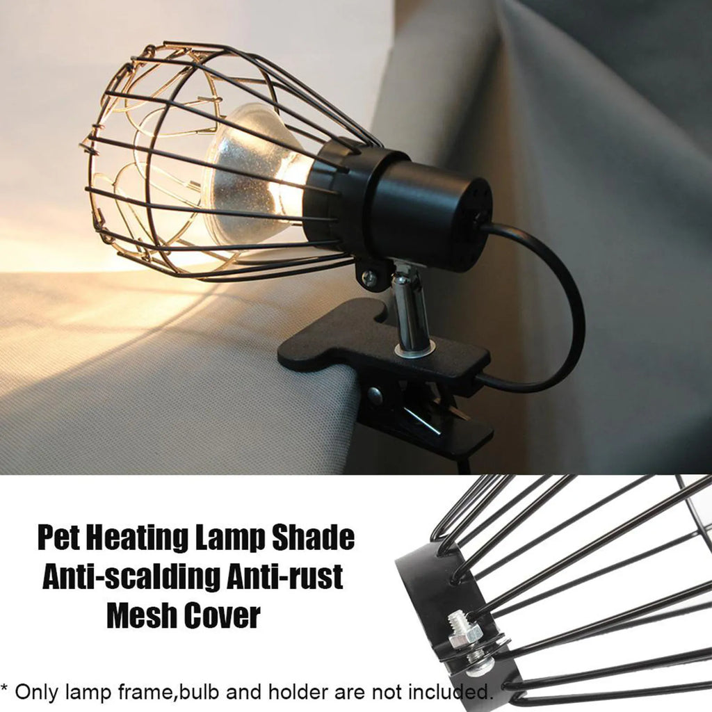 Reptile Heating Anti Scald Lampshade Heating Lamp Heater Guard for Light Bulb Pets Cage Bird Amphibians Supplies