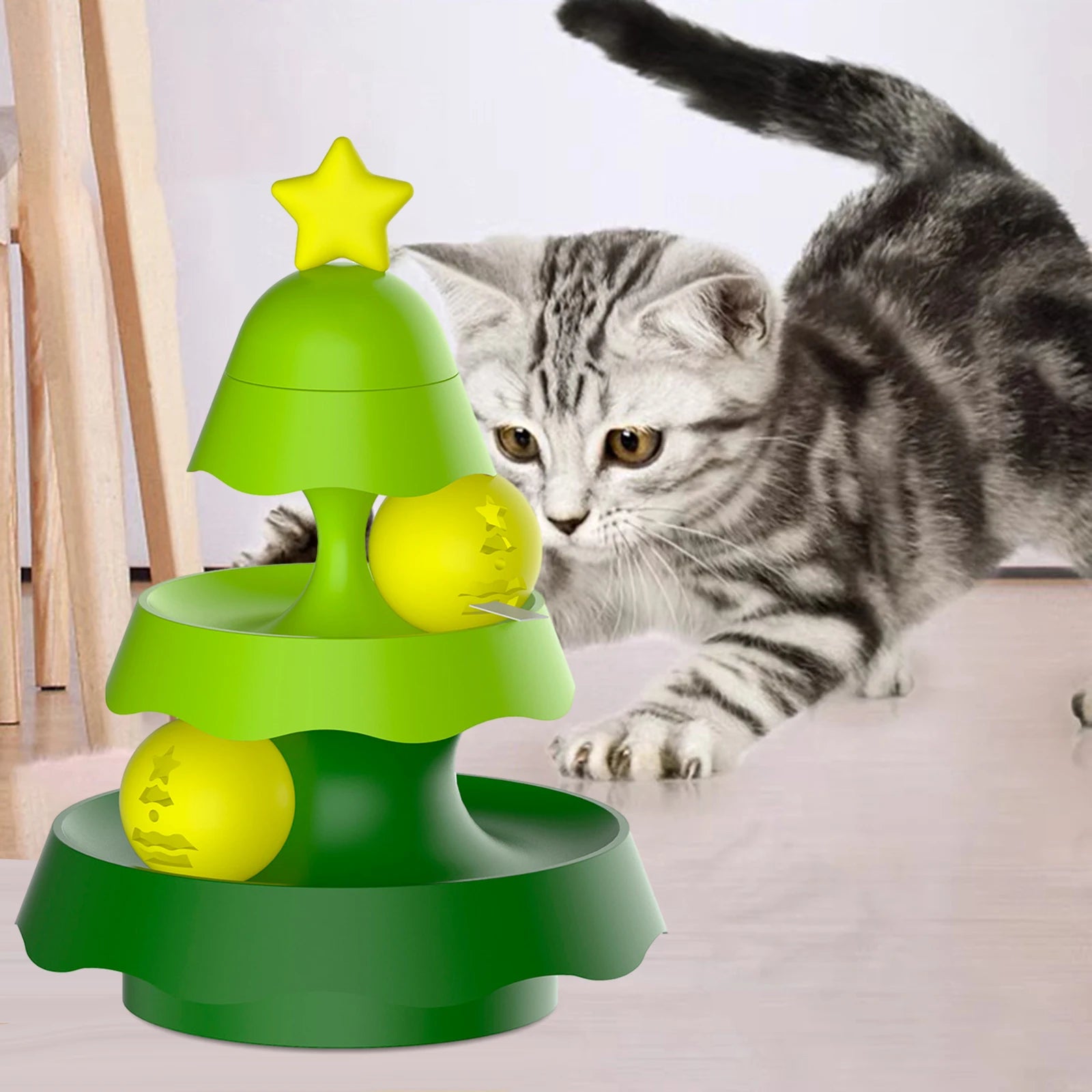 360° Rotating Chicken Leg Slow Feeder Cat Enrichment Toy