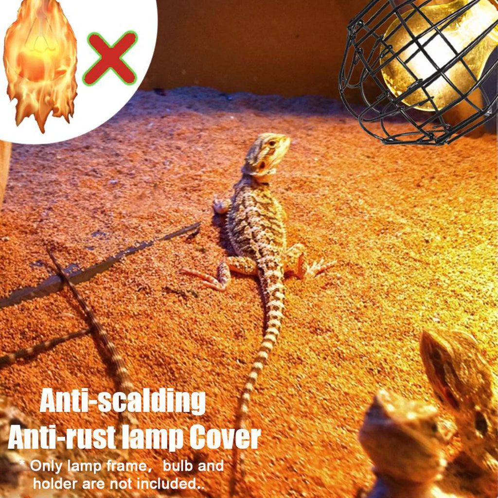 Reptile Heating Anti Scald Lampshade Heating Lamp Heater Guard for Light Bulb Pets Cage Bird Amphibians Supplies