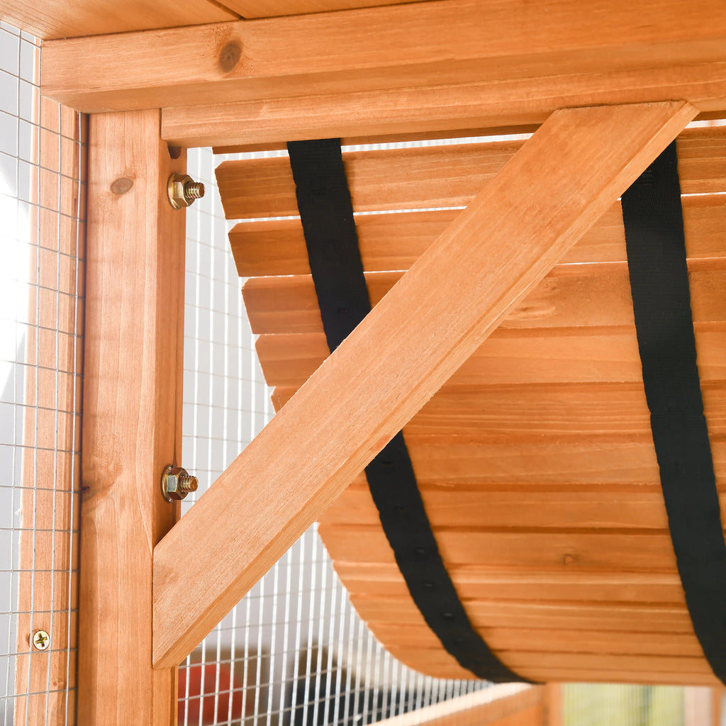 Outdoor Catio Window Box with Shelves, Bridges & Ramps (Orange)