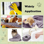 1pc Ultra-Absorbent Microfiber Dog Towel - Quick Dry, Soft & Thick Pet Bathing Cloth with Embroidered Paw