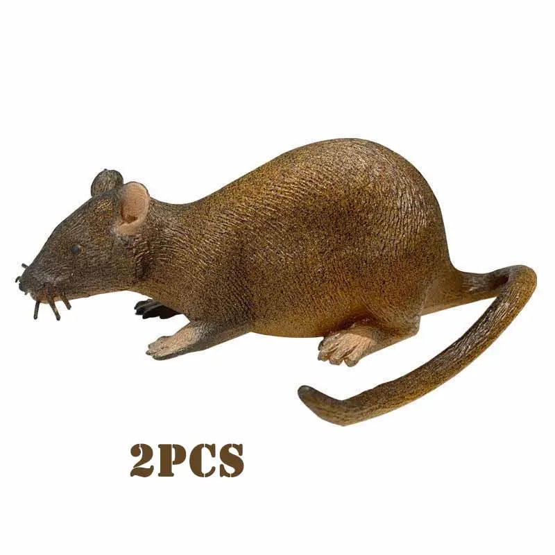 Simulation Mouse Rubber TPR Cat Toy for Indoor Play — Bite-Resistant Halloween Prank Rat Model