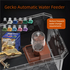 Automatic Reptile Water Dish Reusable Container Creative Feeder Station Ornament Drinking Tool for Snakes Tortoise Geckos