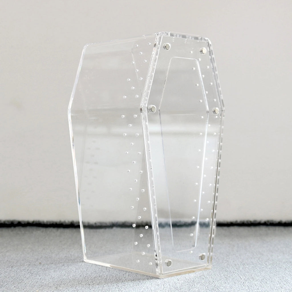 Transparent acrylic spider cage with ventilation Reptile pet insect amphibian habitat breeding box