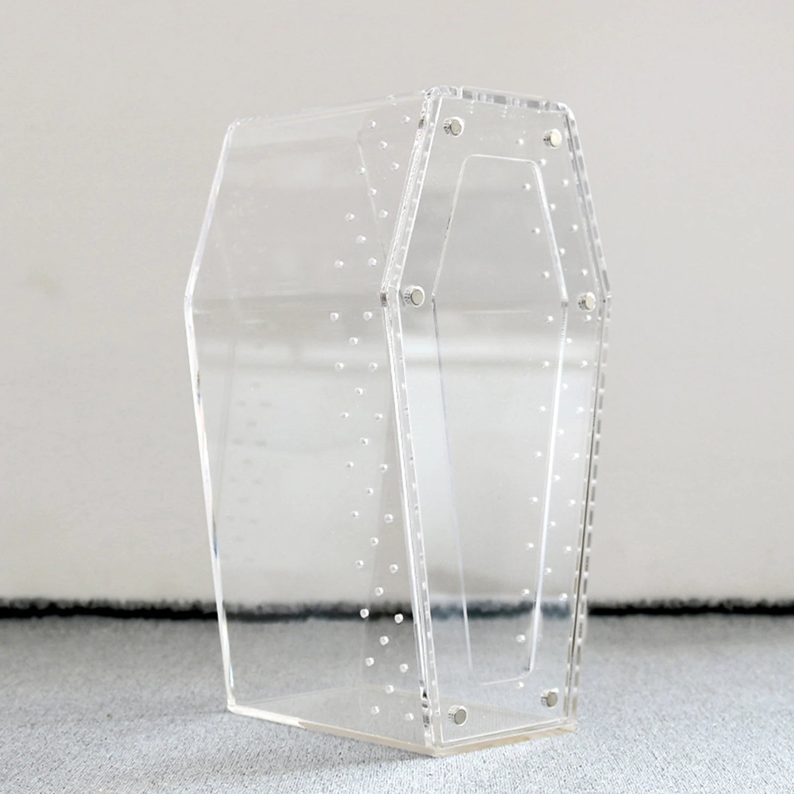 Transparent acrylic spider cage with ventilation Reptile pet insect amphibian habitat breeding box