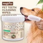 Teeth Cleaning Wipes for Cats Dogs 60pcs Pet Dental Finger Wipes for Disposable Gentle Teeth Cleaning Pads Bad Tooth Remover