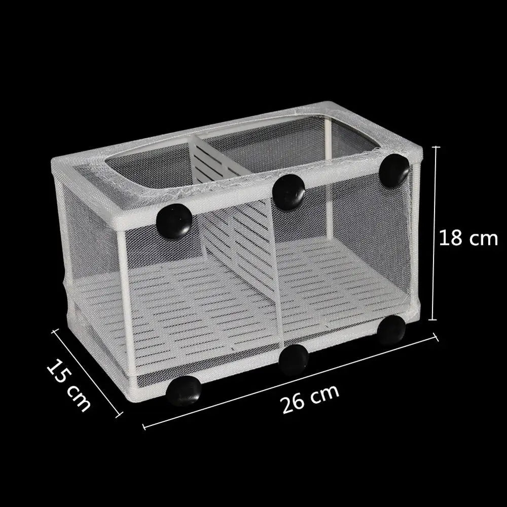 Hanging Aquarium Breeding Isolation Net (Fish Fry Nursery, Tank Divider, Water Circulation)