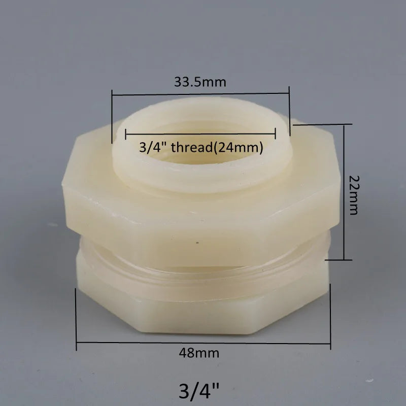 ABS Aquarium Drain Fittings & Connector Set (1/2" & 3/4", 8–16mm, Tank Bucket Adapter)