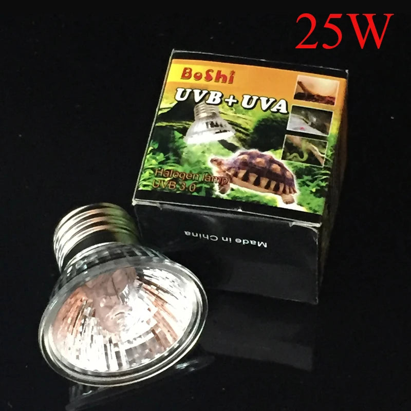 Reptile Lamp 25/50/75W UVA+UVB 3.0 Pet Heat Lamp Turtle Basking UV Light Bulbs Amphibian Sunlamp Heat Preservation Illumination