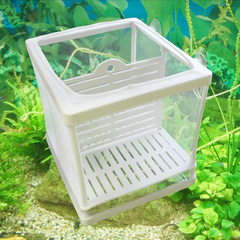 Hanging Aquarium Breeding Isolation Net (Fish Fry Nursery, Tank Divider, Water Circulation)