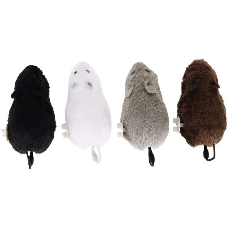 Plush Running Rat Mouse Cat Toy — Interactive Chase Toy for Cats & Dogs