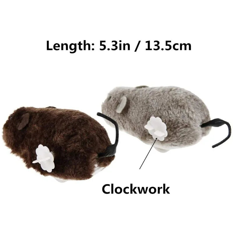 Plush Running Rat Mouse Cat Toy — Interactive Chase Toy for Cats & Dogs