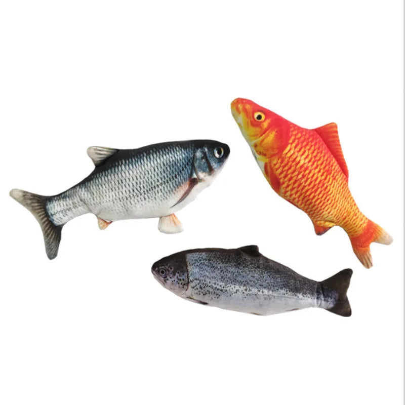 Electric USB Floppy Fish Cat Toy — Moving Dancing Catnip Simulation Beating Fish for Cats