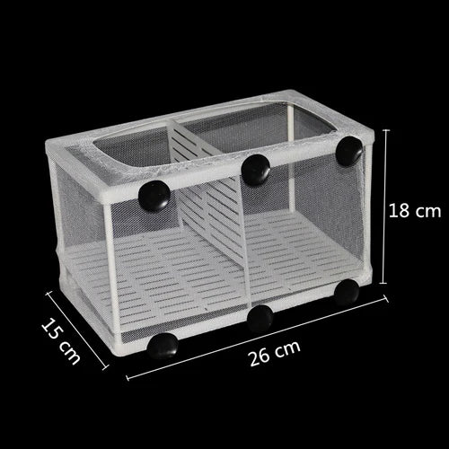 Hanging Aquarium Breeding Isolation Net (Fish Fry Nursery, Tank Divider, Water Circulation)