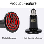 Pet heating lamp for Reptiles E27 220V Ceramic Lamp Ceramic Emitter Heat Lamp Far Infrared lamp 25W 50W 100W 200W Ceramic Heat