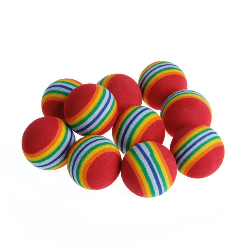 Colorful Foam Ball Cat Toys (10-Pack)
