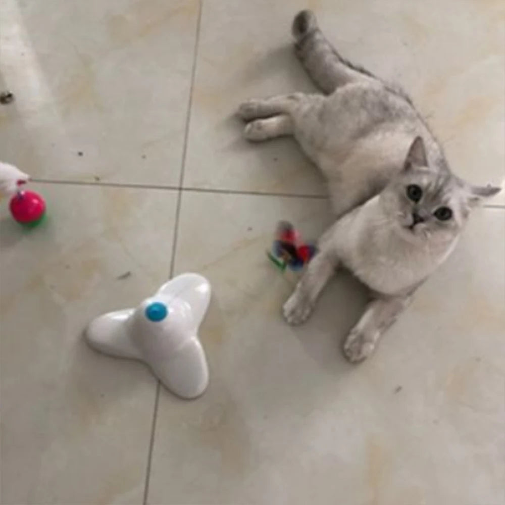 Electric Auto-Rotating Butterfly Cat Toy — Colorful Fluttering Interactive Kitten & Puppy Toy