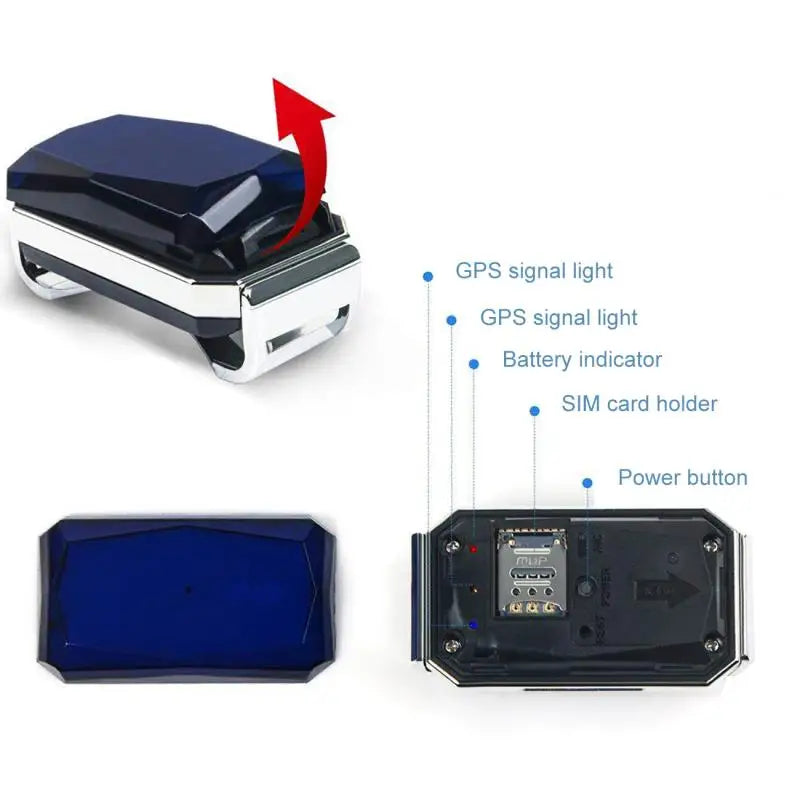 IP67 Waterproof WiFi + GPS Light Collar Tracker for Pets, Dogs & Kids - Anti-Loss Personal Locator Device