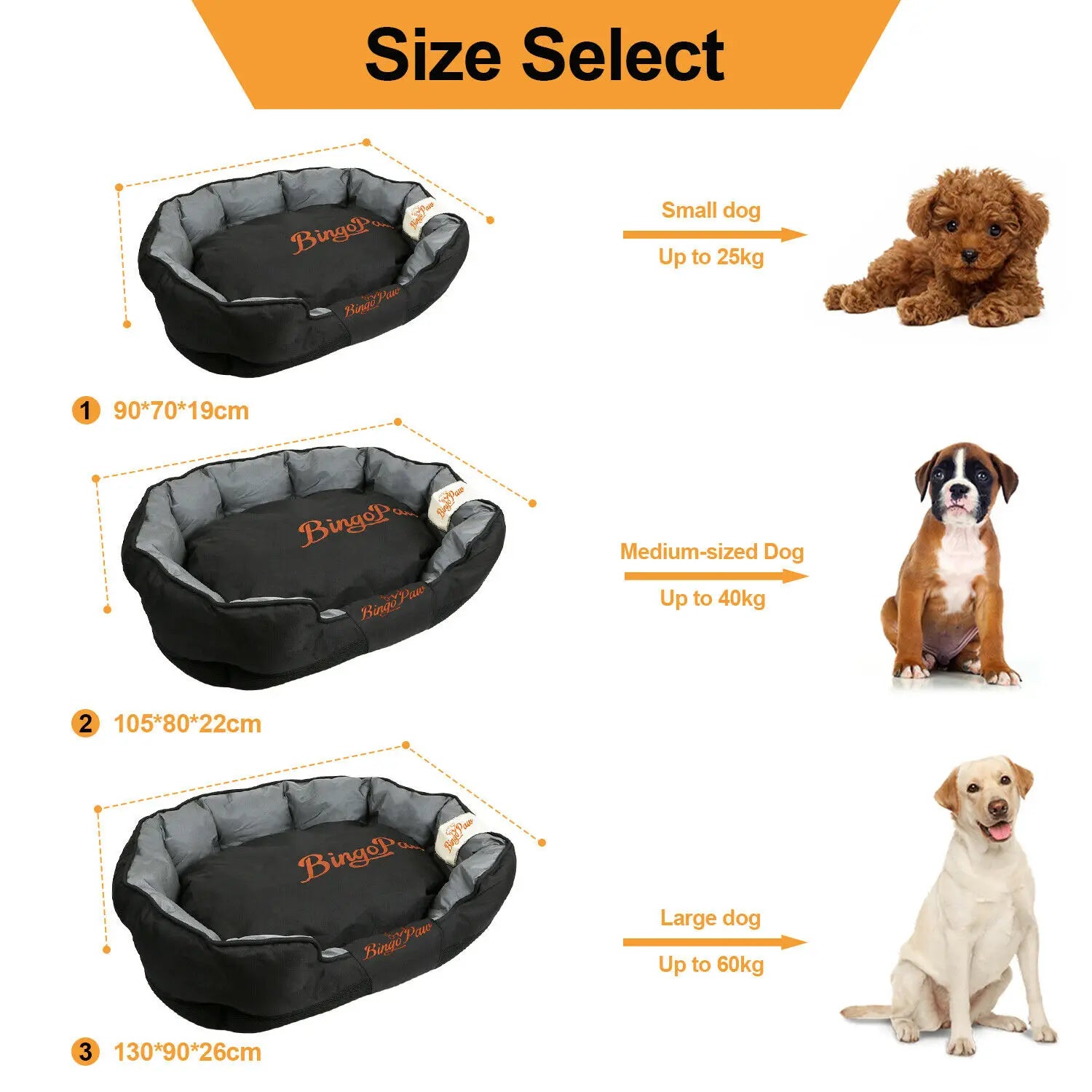 Jumbo XXL Waterproof Orthopedic Dog Sofa Bed (Washable)