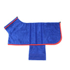Dog Bathrobe 356g Microfiber Dog Drying Coat Super Absorbent Luxurious Soft Pet Bath Towel Adjustable Warm Dog Bathing Supplies