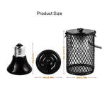 220V E27 Pet Heating Lamp for Turtle Snake Lizard Infrared Ceramic Emitter Heat Light 100W Reptile Lamp EU Plug