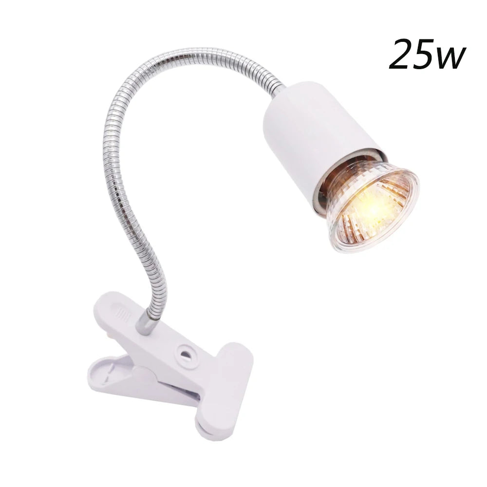 UVA/UVB E27 Pet Reptile Aquarium Heat Lamp Clip-on Bulb Adjustab Holder Tortoises Basking UV Heating Lamp Kit For Lizard Turtle
