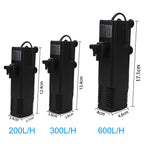 Low Level Water Turtle Tank Filter Aquarium Fish Tank Oxygen Increasing Pump EU Plug Submersible Water Filter Pump
