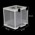 Hanging Aquarium Breeding Isolation Net (Fish Fry Nursery, Tank Divider, Water Circulation)
