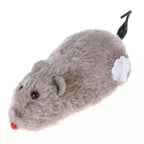Clockwork Spring-Powered Plush Mouse Cat Toy — Mechanical Wind-Up Interactive Rat Toy for Cats & Dogs