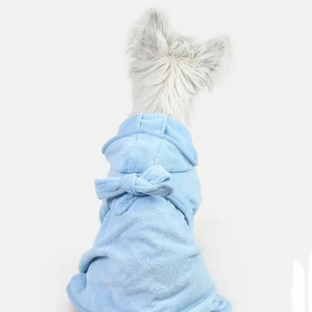 Multi Purpose Super Absorbent Pet Bathrobes Thickened Anti-Cold Dog Bath Robe Soft Quick Drying Hooded Bath Towel After-Swim
