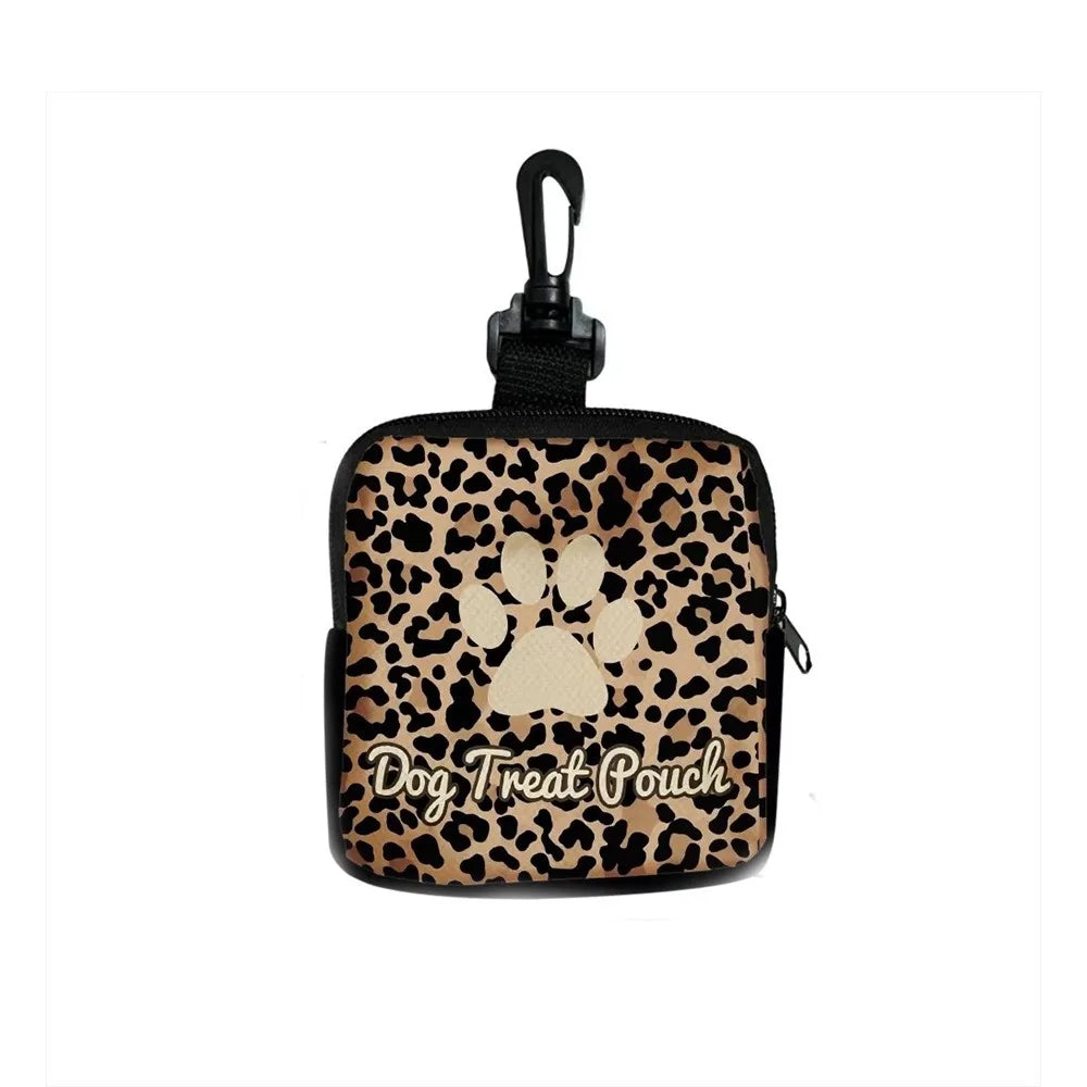 Mini Size Dog Treat Pouch Lightweight Portable Pet Training Pouch With Hook Zipper Closure Pet Snack Pouch