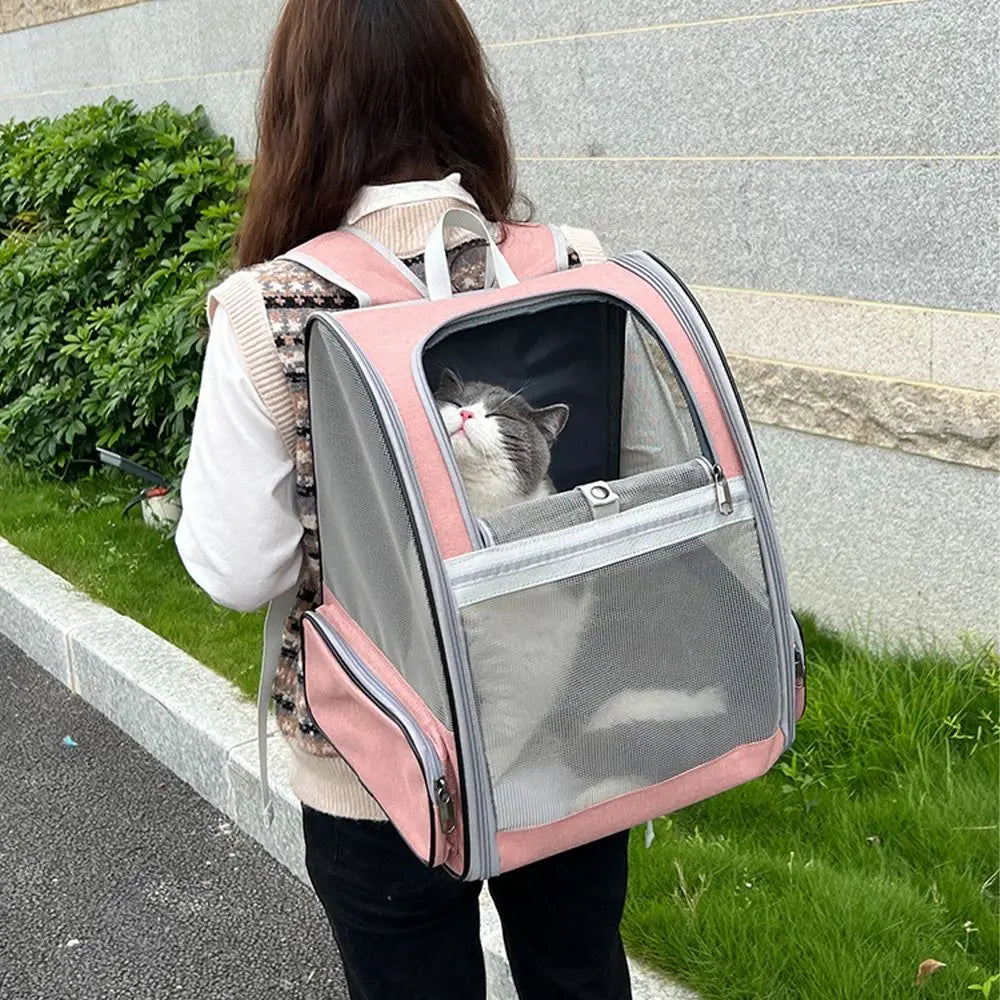 Portable Pet Carrier Backpack Foldable (Suede, Large Capacity, 5 Colors)