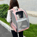 Portable Pet Carrier Backpack Foldable (Suede, Large Capacity, 5 Colors)