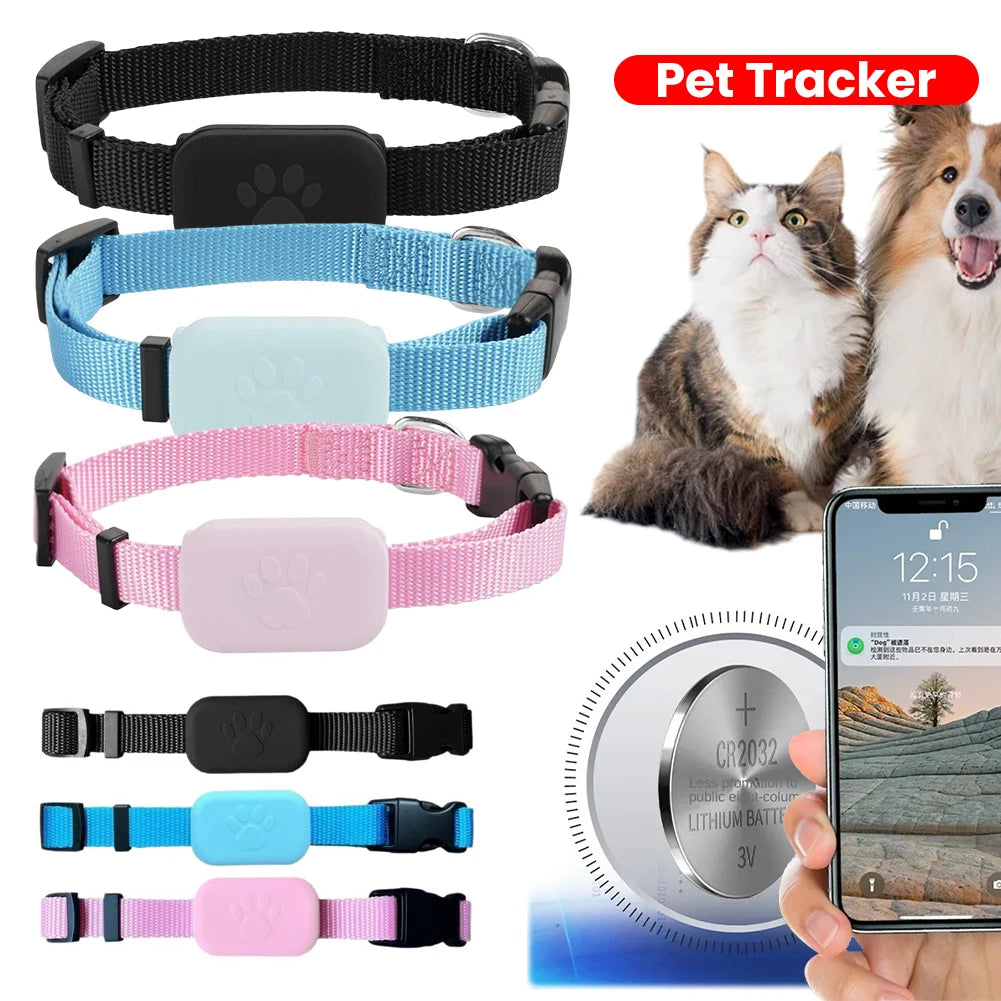 Cat & Dog GPS Locator Collar with Adjustable Smart Tracker - Lightweight Anti-Loss Pet Device