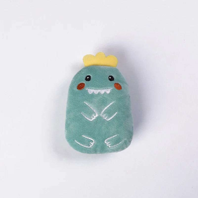 Cartoon Animal Plush Cat Chew Toy — Bite-Resistant Self-Play Tooth Grinding Relief