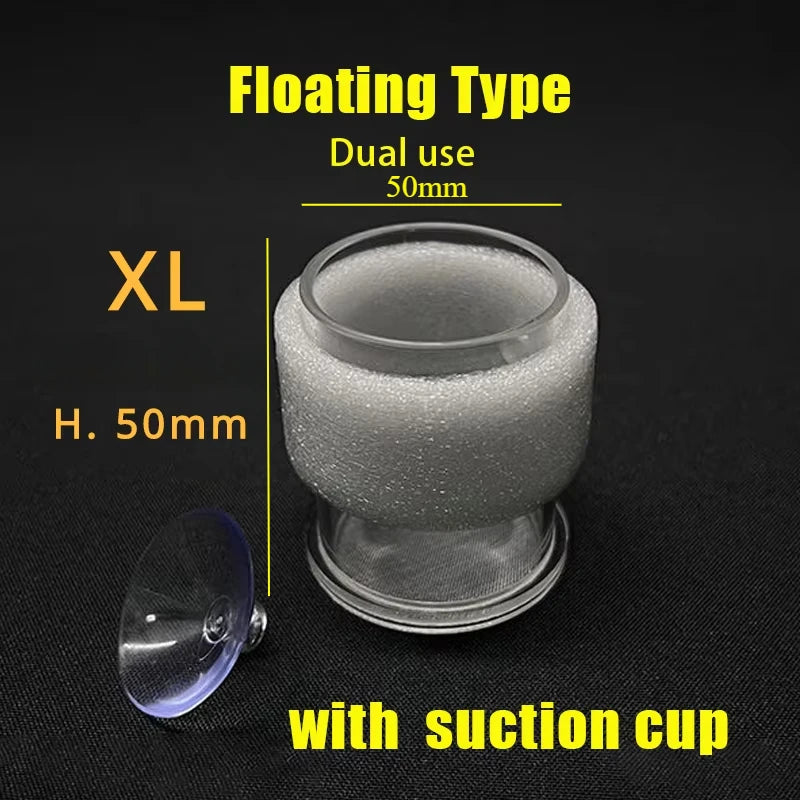 Acrylic Aquarium Fish Feeding Ring (Anti-Drift, Transparent, Floating Food Station)