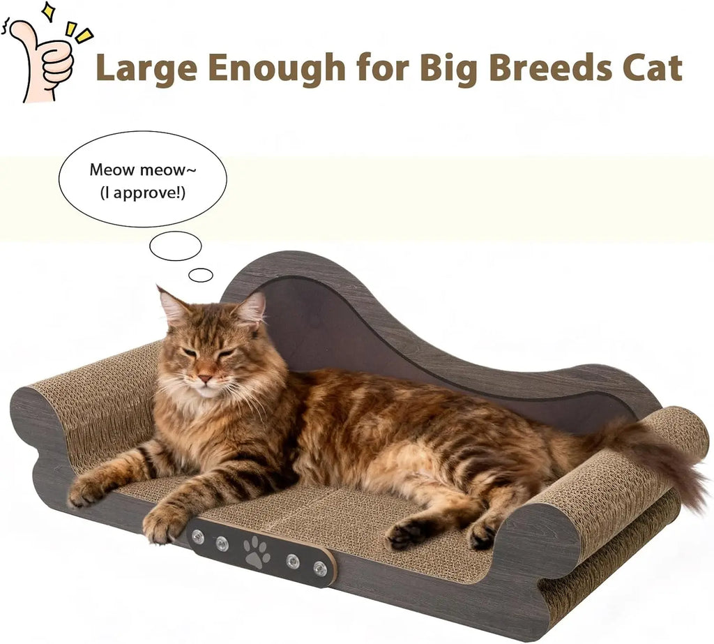 26in Extra-Large Cardboard Cat Scratcher Lounge