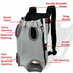 Breathable Mesh Pet Front Bag Adjustable Strap Portable Dog Front Carrier Double Shoulder Lightweight Pet Carrier Backpack