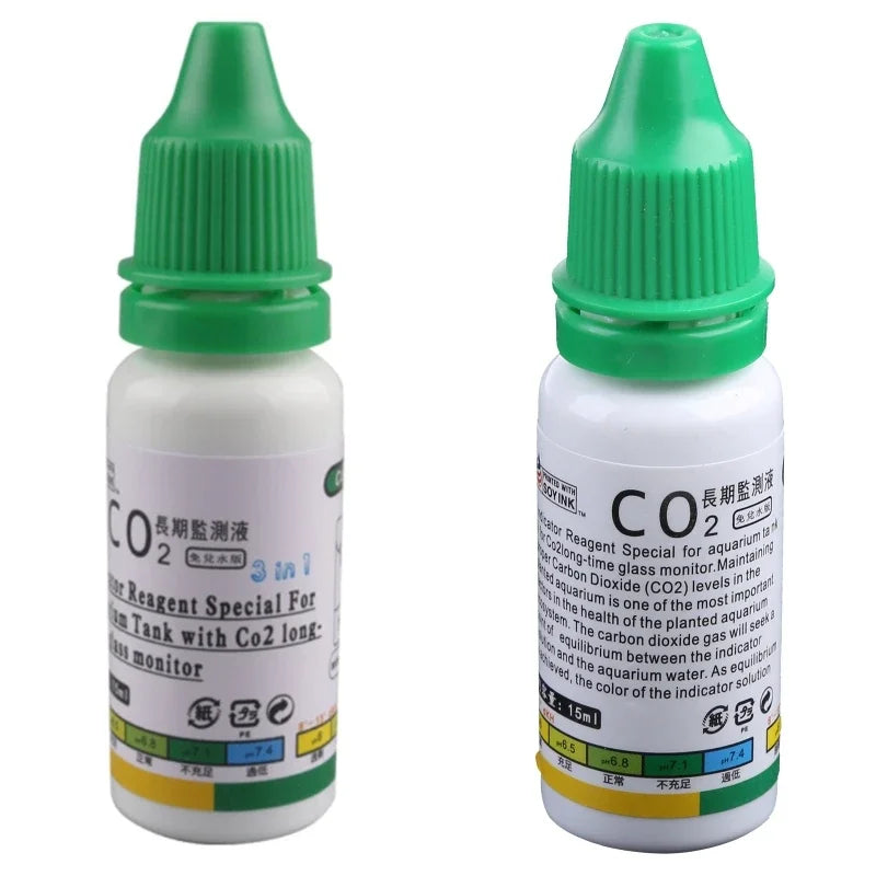Aquarium CO2 Drop Checker Fluid (15ml, Glass Carbon Dioxide Monitor Solution, Planted Tank)