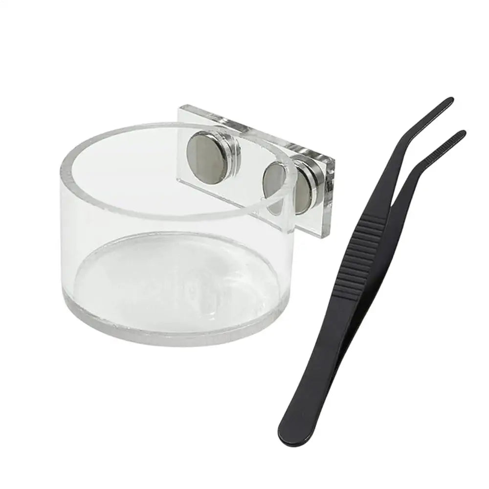 Magnetic Feeding Dish For Jumping Spiders, Small Water & Food Bowl Set, Terrarium Dish For Mantis Tarantula Small Reptiles