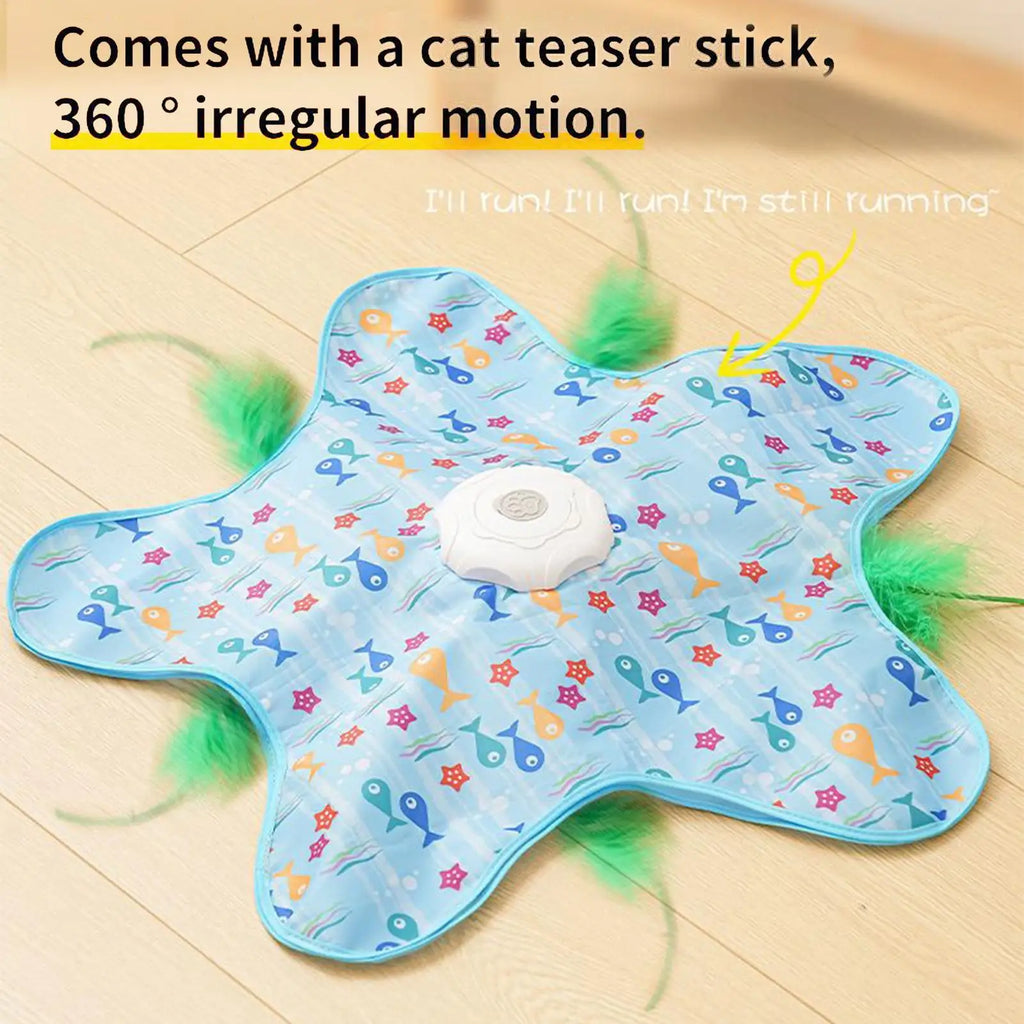 Star-Shaped Automatic 3-Speed Cat Toy — Chew-Proof Teething & Mental Stimulation Trainer