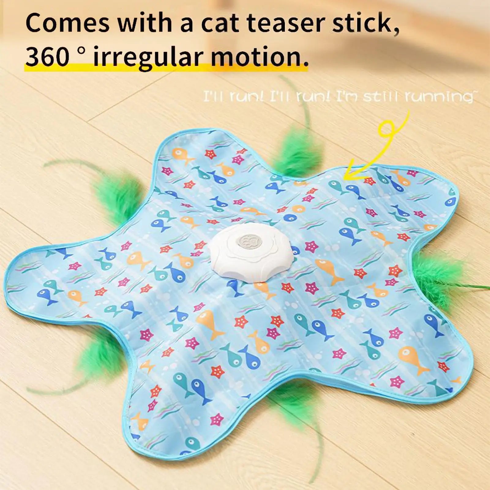 Star-Shaped Automatic 3-Speed Cat Toy — Chew-Proof Teething & Mental Stimulation Trainer