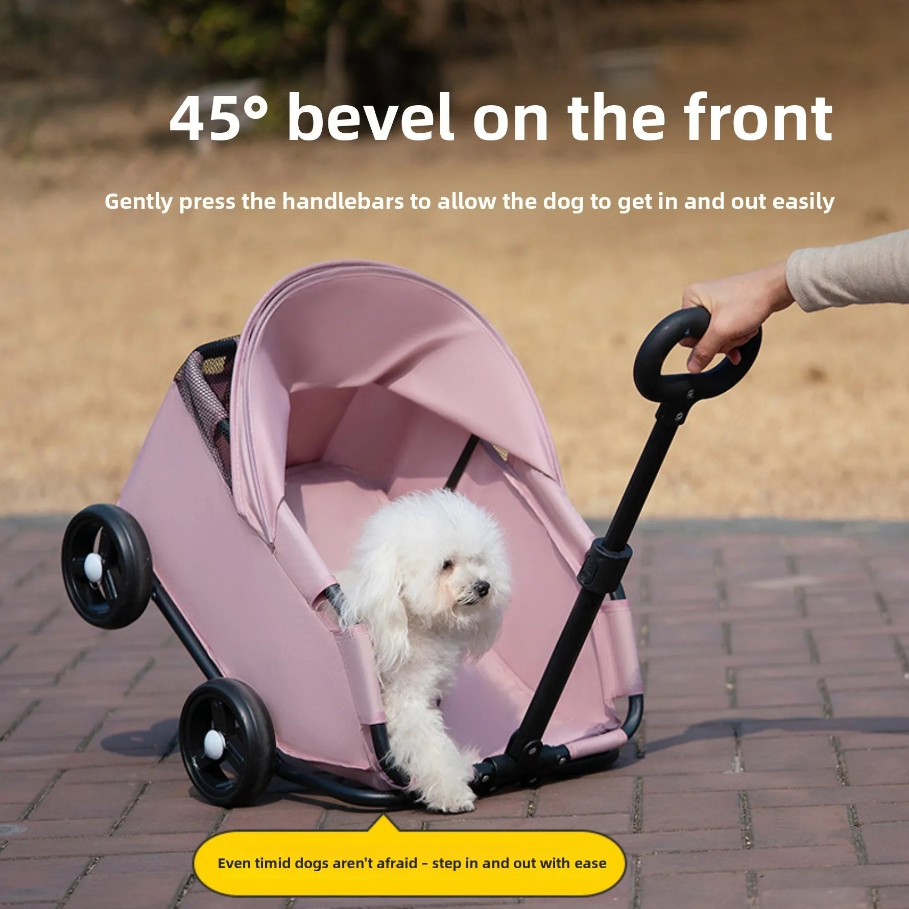 Small Pet Stroller for Dogs Cats Teddy Portable Foldable Outdoor Puppy Cat Carrier Travel Hand Pushchair