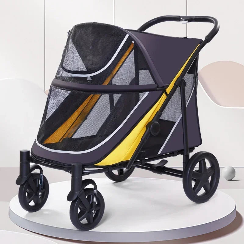 Multi Functional Pet Cart Lightweight And Foldable Multiple Cats Dogs And Outdoor Carts