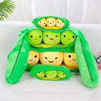 Pea Pod Plush Stuffed Toy — Cute Funny Dutch Bean Doll Birthday Gift & Home Decor