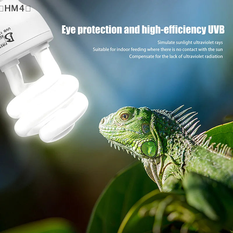 〔HM4〕13/26W UV Rays Energy Saving Terrarium Basking Light 5.0 10.0 UVB Reptile Lamp Turtle Lizard Snake Reptiles Heating Lamp