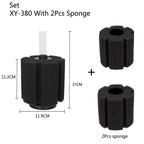 Black Bio Sponge Aquarium Filter (Air Pump Driven, Corner Skimmer, Biochemical Media)