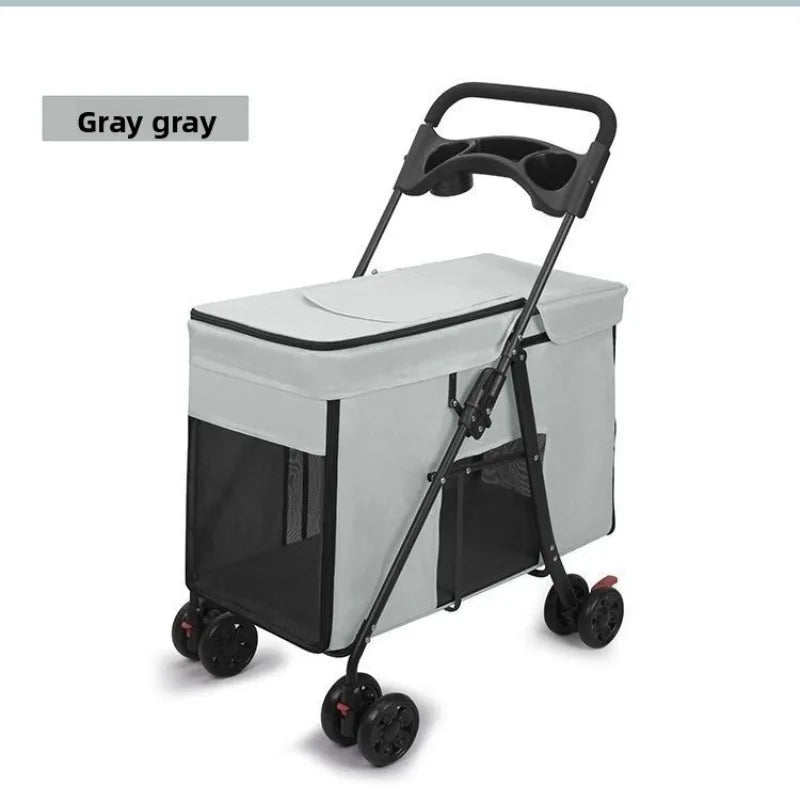 Medium Sized Dog Pet Stroller Multifunction Foldable Outdoor Push Cart Portable Cats Small Dogs Dog Stroller Cat Stroller