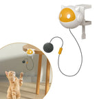 Electric Raising & Lowering Hairy Ball Cat Toy — Interactive Self-Play Electric Cat Balls