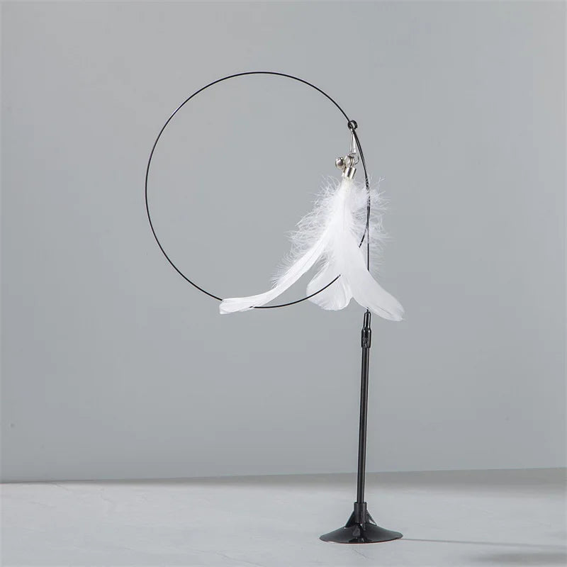 Suction Cup Feather & Bell Cat Teaser Wand